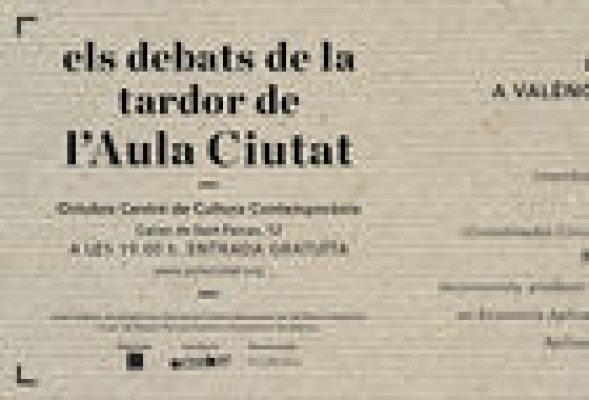 Tornen els debats d'Aula Ciutat per a repensar València