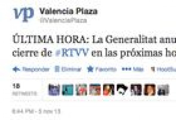Malestar, tristeza e indignación en Twitter por el cierre de #RTVV