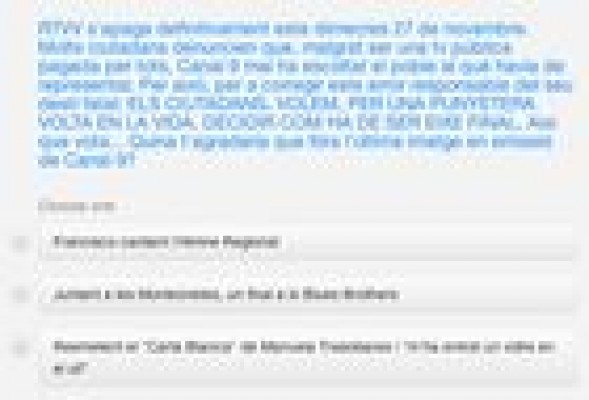 Una encuesta espontánea abre el debate de 'cómo se apagará RTVV'