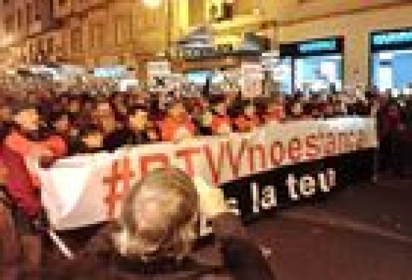 Arrancan las manifestaciones contra el cierre de RTVV