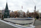 La pista de hielo del centro de Valencia toma forma