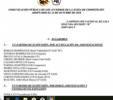 Competición desestima las alegaciones del Hércules y Juanjo Nieto será baja en Lleida