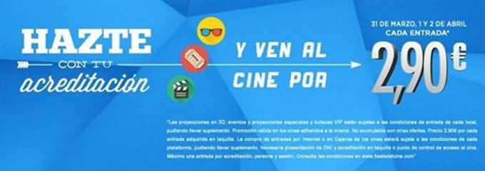 Vuelve la Fiesta del Cine con entradas a 2,90 euros