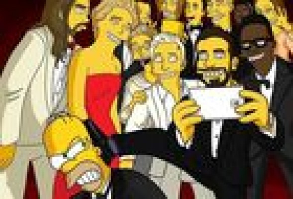 Los Simpson revelan la verdad detrás del 'selfie' de os Oscar