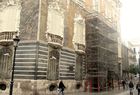 La postal recurrente: Obras de restauración de la fachada del Marqués de Dos Aguas