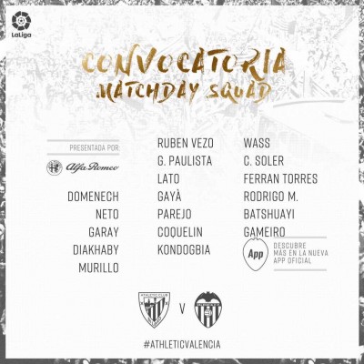 Guedes y Mina no llegan a tiempo a San Mamés y Piccini se cae a última hora
