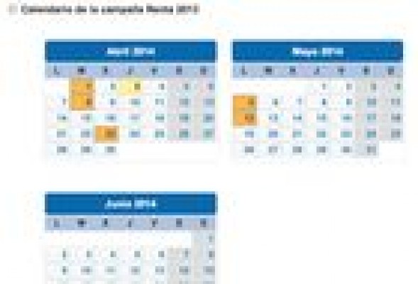 Calendario de la Renta 2013: Instrucciones para no llegar tarde