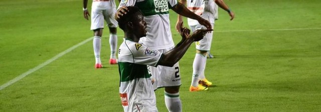 Liga BBVA: Elche CF 1-0 Getafe. Un gol de Boakye en el descuento hace 'estallar' el Martínez Valero