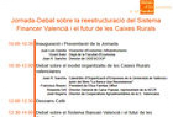 El futuro de cooperativas y cajas rurales se debate en Valencia