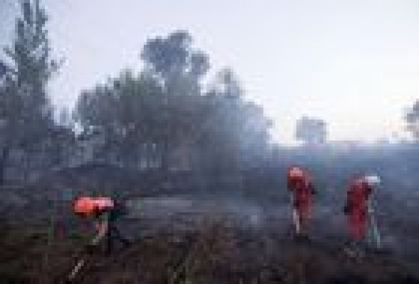 El incendio de Manises está estabilizado y evoluciona favorablemente