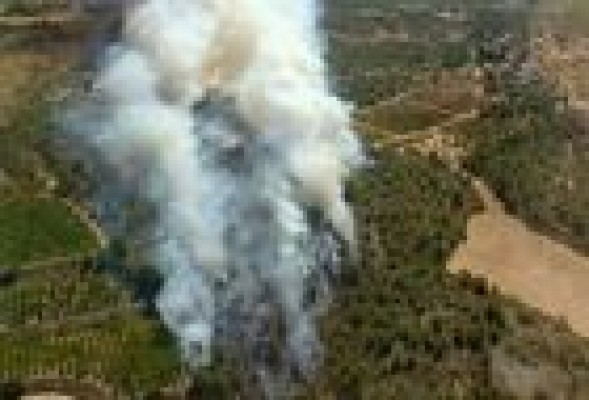 El incendio de Pedralba, sin llama