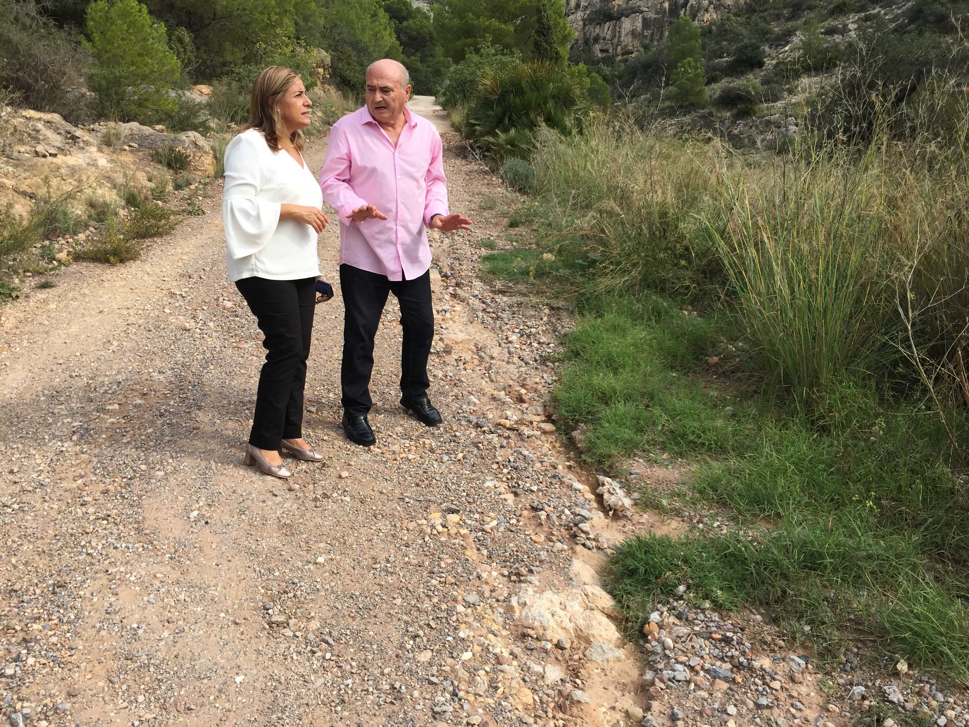 Benicàssim pedirá las ayudas de la Diputación para reparar los caminos dañados por la gota fría