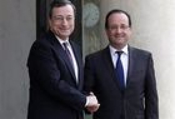 Hollande y Draghi coinciden en la necesidad de estimular la economía europea