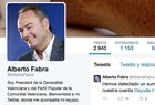 Alberto Fabra denuncia la presencia de 20.000 seguidores falsos en su cuenta de Twitter