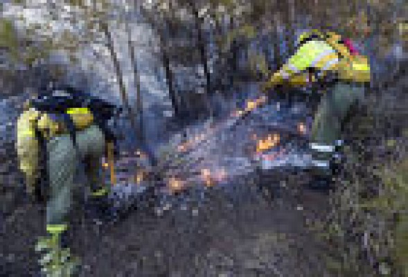 El fuego en el Montgó 