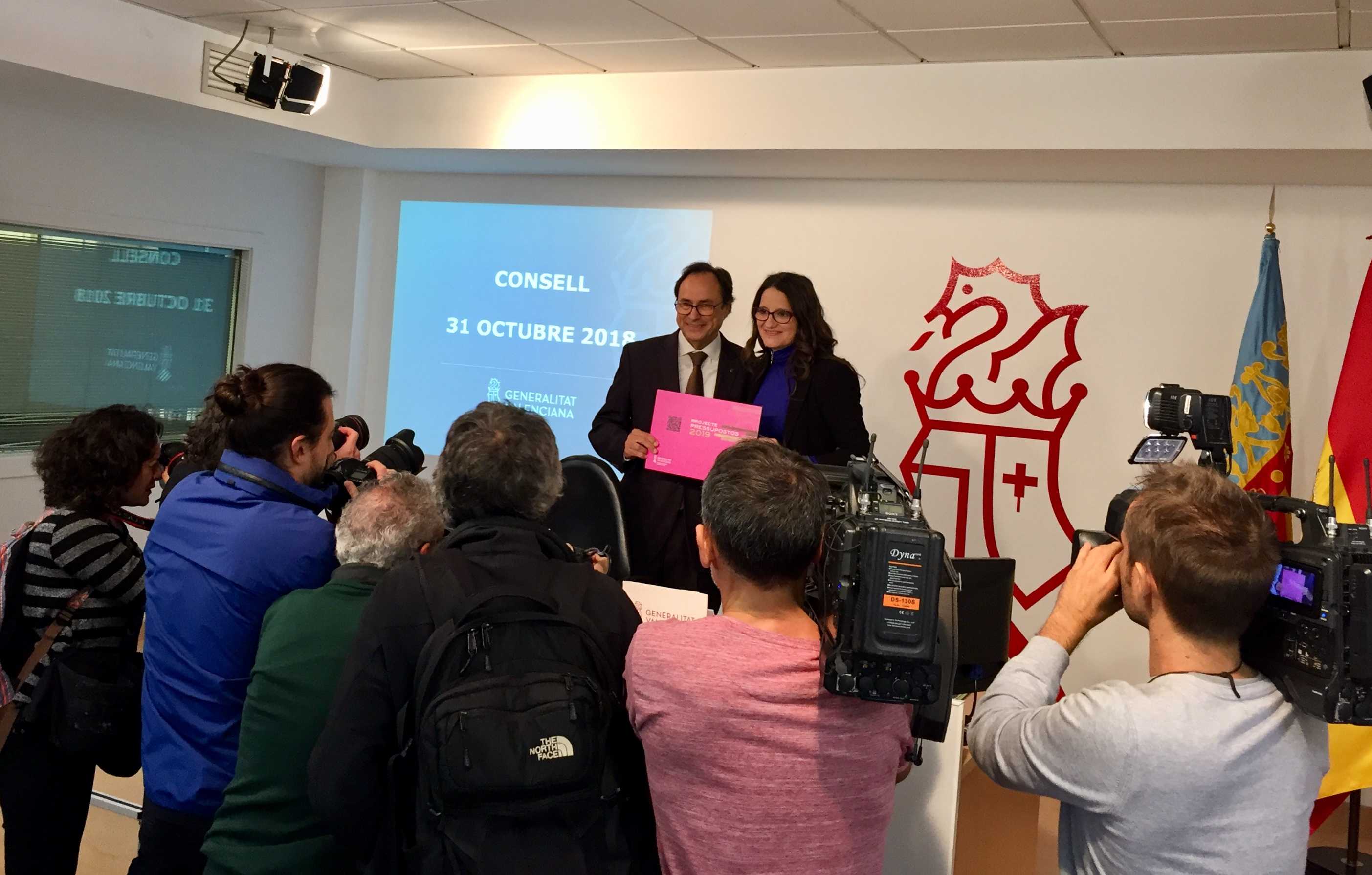 El Consell dispara el Presupuesto de la Generalitat con un incremento del 10%