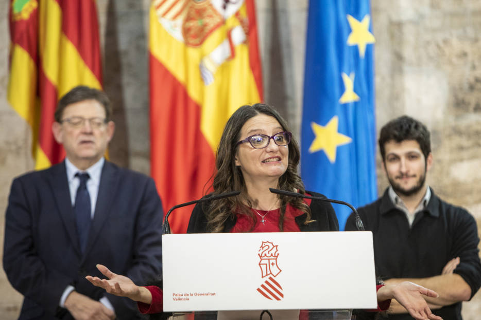 El gol de Oltra en el descuento desequilibra la balanza a favor de Compromís en las cuentas