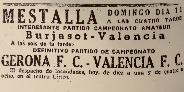 València-Girona i les bombes de Franco