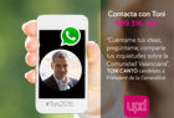 Cantó afirma haber recibido 21.100 mensajes por WhatsApp en 20 horas