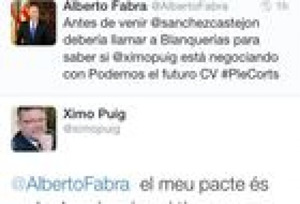 Puig contesta a Fabra en Twitter: 