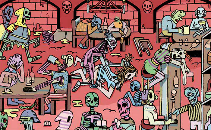 El nigromante y sus muertos vivientes en colorido pop: una fábula trotskista