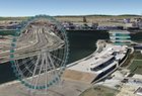La noria de 70 metros y panorámica de 360 grados abre sus puertas en la Marina real