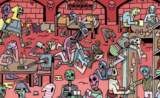 El nigromante y sus muertos vivientes en colorido pop: una fábula trotskista