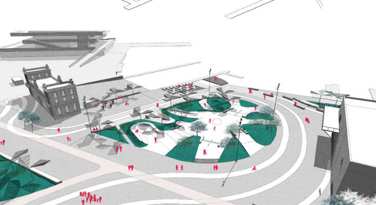 Así será la pista de patinaje de La Marina: zonas verdes, quiosco, auditorio y mirador