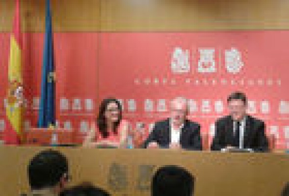 PSPV, Compromís y Podemos crean una comisión de seguimiento para el 'Acuerdo del Botánico'