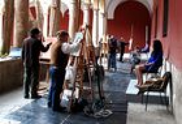 Artistas de 'Los domingos volvemos a la escuela' celebran sus 75 jornadas con una exposición en el Carmen