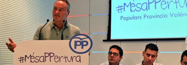 Fabra anuncia que abandona la presidencia del PP valenciano