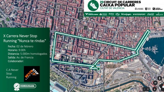 El Circuit de Carreres Caixa Popular ultima las inscripciones para la X Carrera Never Stop Running ‘Nunca Te Rindas’