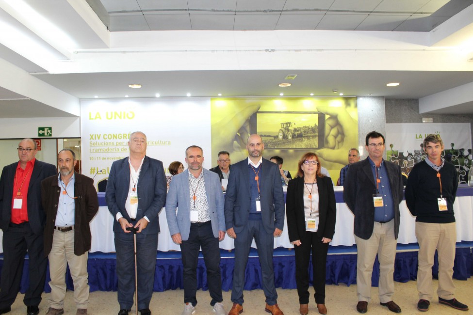 La nueva comisión ejecutiva de la Unió de Llauradors i Ramaders. - 