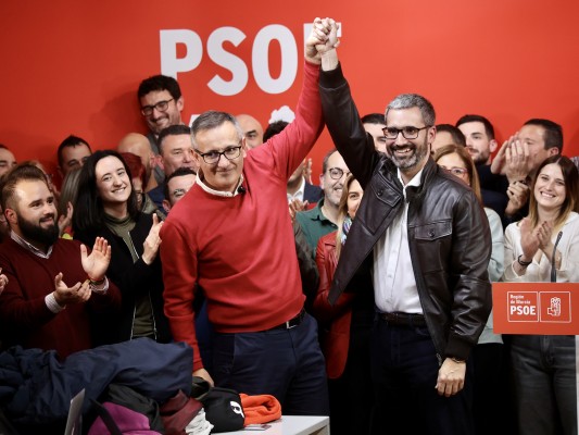 Las imágenes de la victoria de Lucas frente a Conesa en las primarias del PSRM-PSOE (Fotos: CPM IMAGEN / CANDIDATURAS)