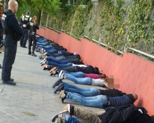 Batalla campal entre radicales del Hércules y el Castellón con siete heridos, tres detenidos y 55 identificados