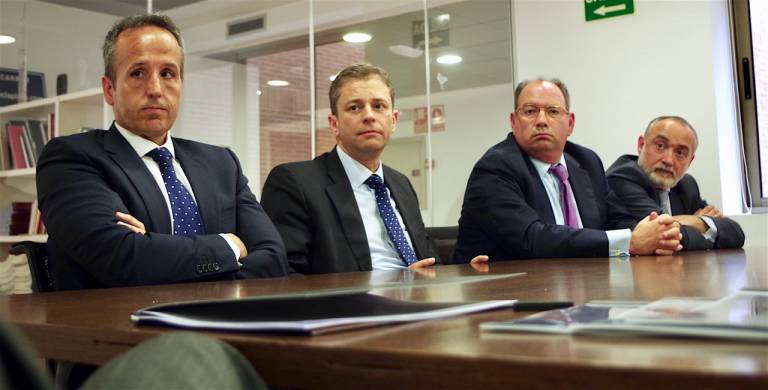 De izq. a dcha. Antonio Aspas, Julián Pascual, Rafael Valera y José María Sainz-Pardo - 