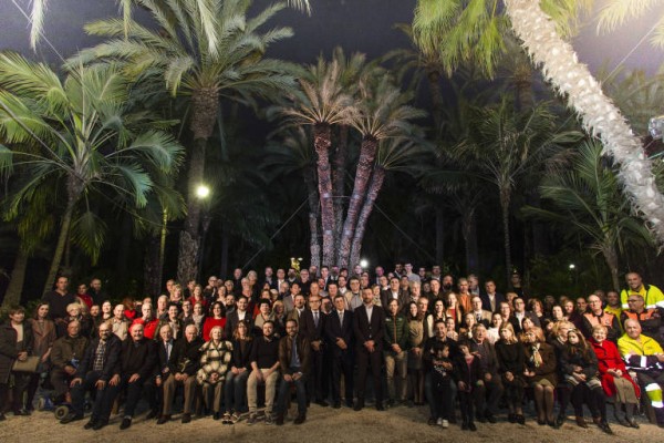 El alcalde de Elche se vuelca para que la Palmeral Imperial sea Árbol Europeo del Año: el Olmo de Navajas es el rival