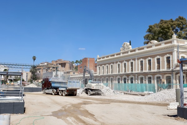 Así van las obras de la nueva estación y el soterramiento en Murcia (Fotos: CPM IMAGEN)