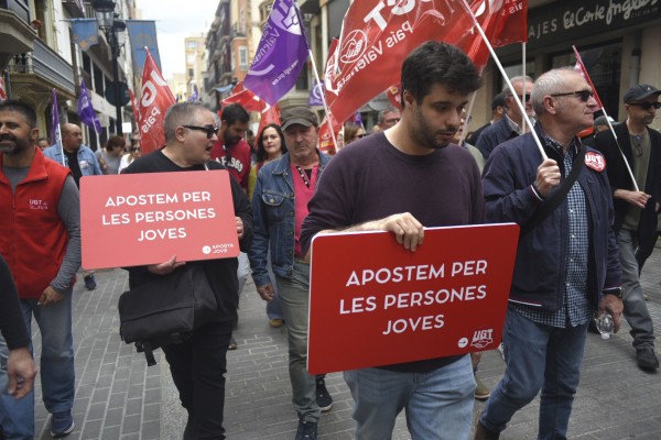 Manifestaciones del 1º de Mayo en Castelló (Fotos: Carlos Pascual)