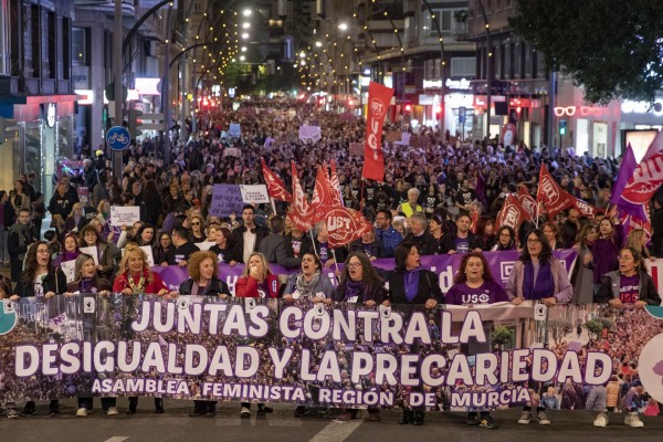 Así fueron las manifestaciones por el 8M en Murcia y Cartagena (Fotos: MP/Marcial Guillén-Efe)