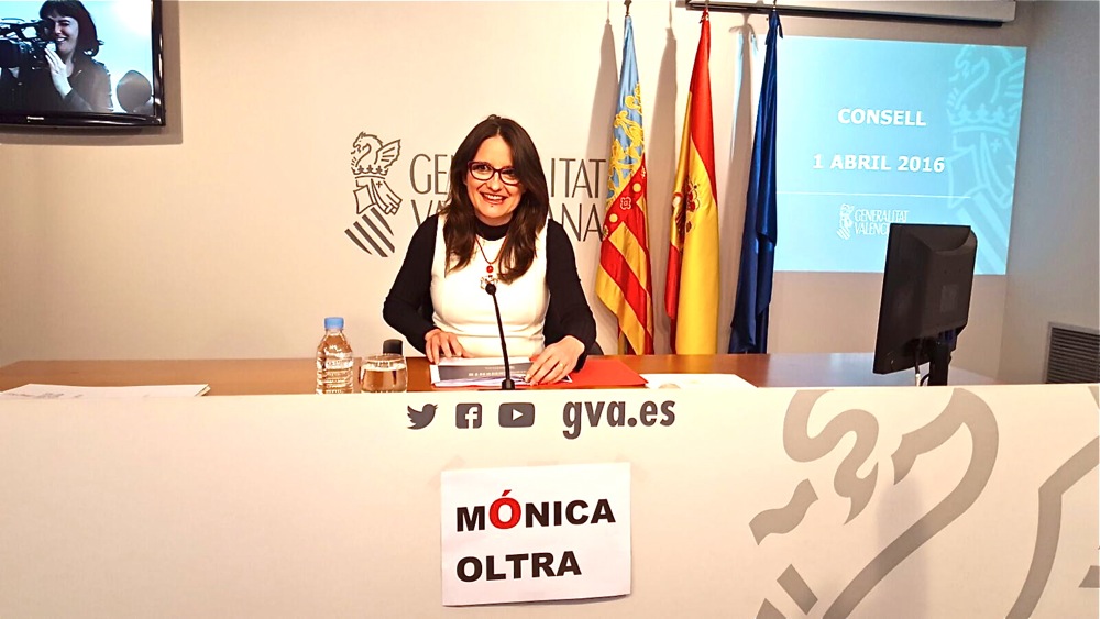Mónica Oltra en el pleno del Consell celebrado este viernes - 