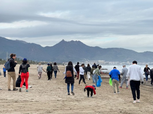 La campaña de limpieza solidaria de playas de PortCastelló recoge un total de 19 kilos de residuos