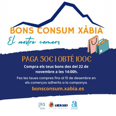 Vuelve la Campaña Bons Consum Xàbia: multiplica la inversión en el comercio local