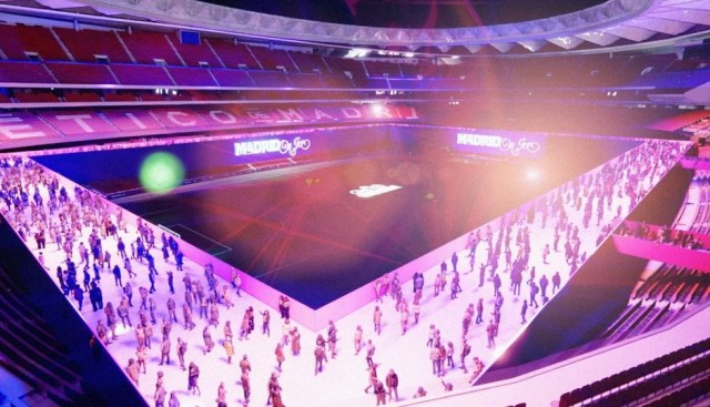 ‘Madrid On Ice’: Riyadh Air Metropolitano se convierte en una de las mayores pistas de patinaje sobre hielo de Europa
