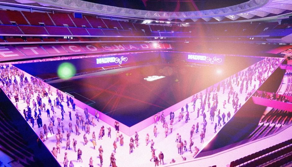 ‘Madrid On Ice’: Riyadh Air Metropolitano se convierte en una de las mayores pistas de patinaje sobre hielo de Europa
