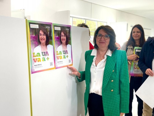 Amparo Navarro pide un voto masivo para afrontar los retos y proteger los nuevos títulos de la UA
