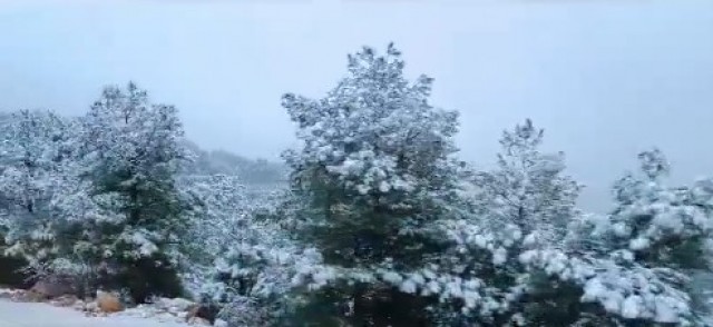 Vuelve la nieve a la Región: la llegada del frío tiñe de blanco los montes de Moratalla
