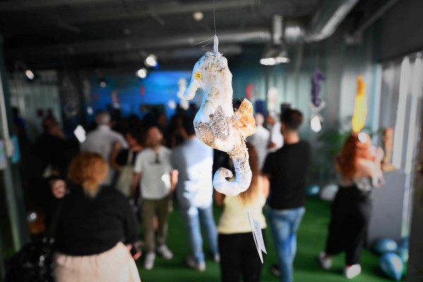Una instalación en Murcia con 350 recreaciones artísticas de caballitos de mar invita a 