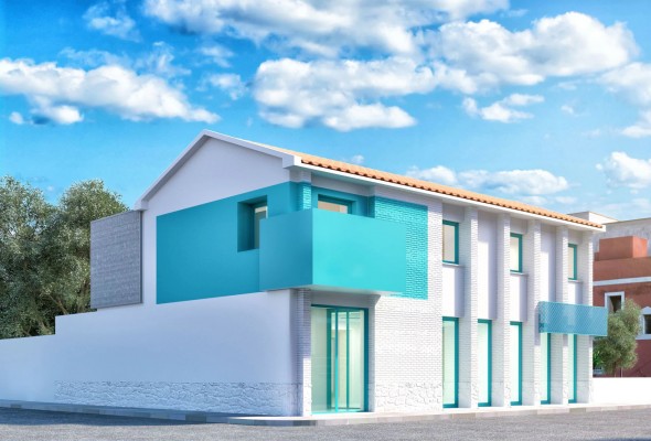 Así se convertirá la antigua escuela de Bolnuevo en un innovador centro de la naturaleza con patio para los vecinos