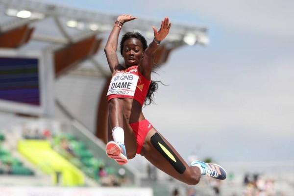 Fátima Diame, octava en la final de longitud dominada por Malaika Mihambo
